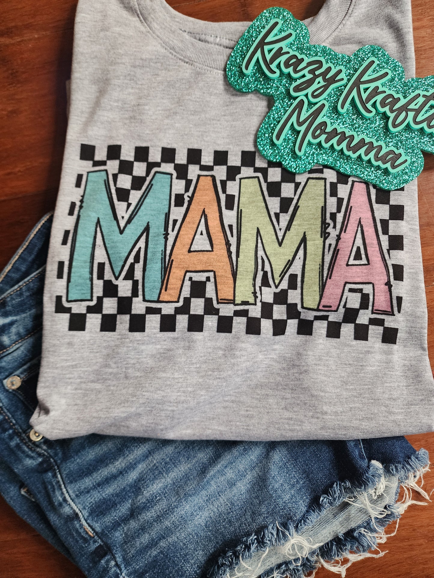 Mama Checkered Tee