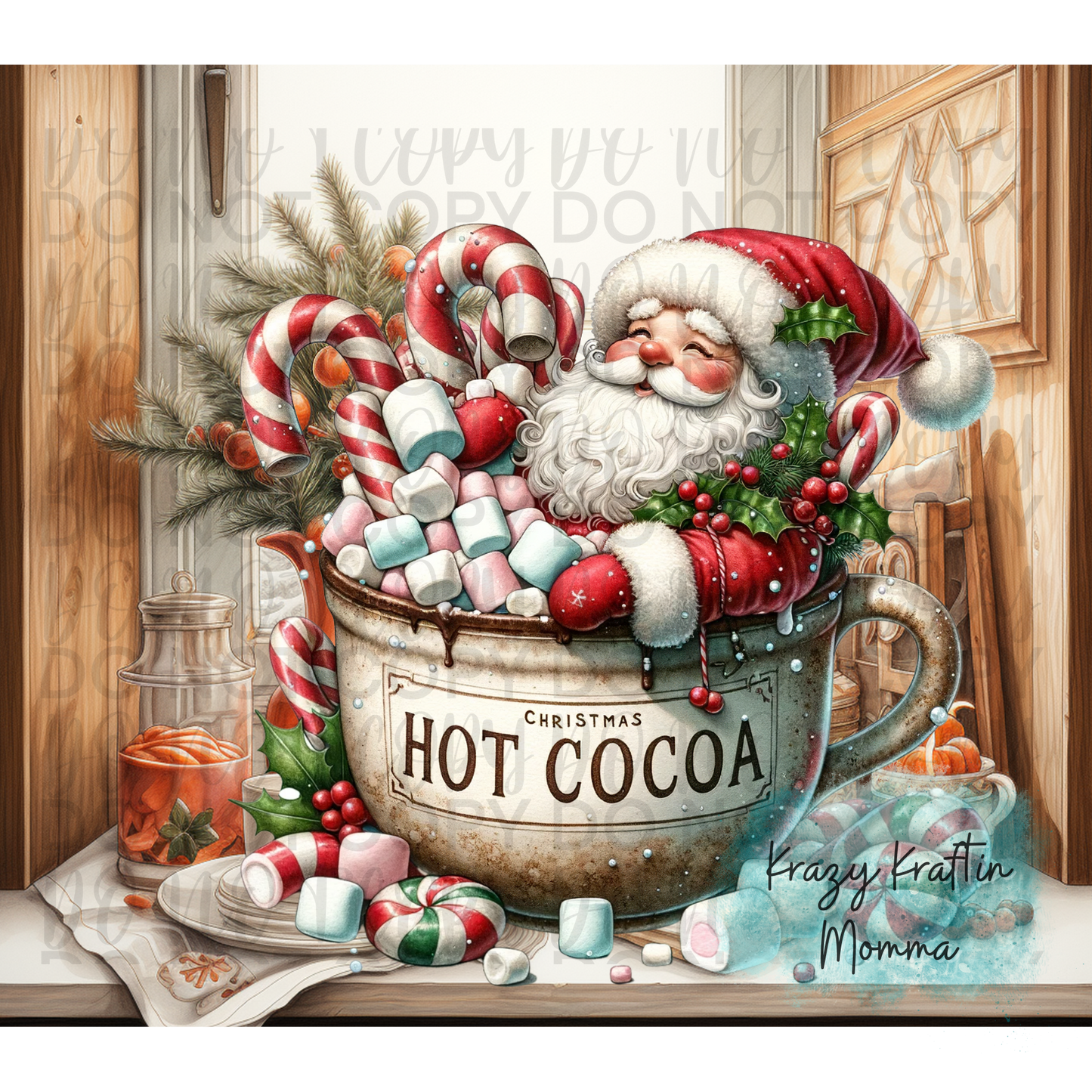 Santa Hot Cocoa Mug Tumbler