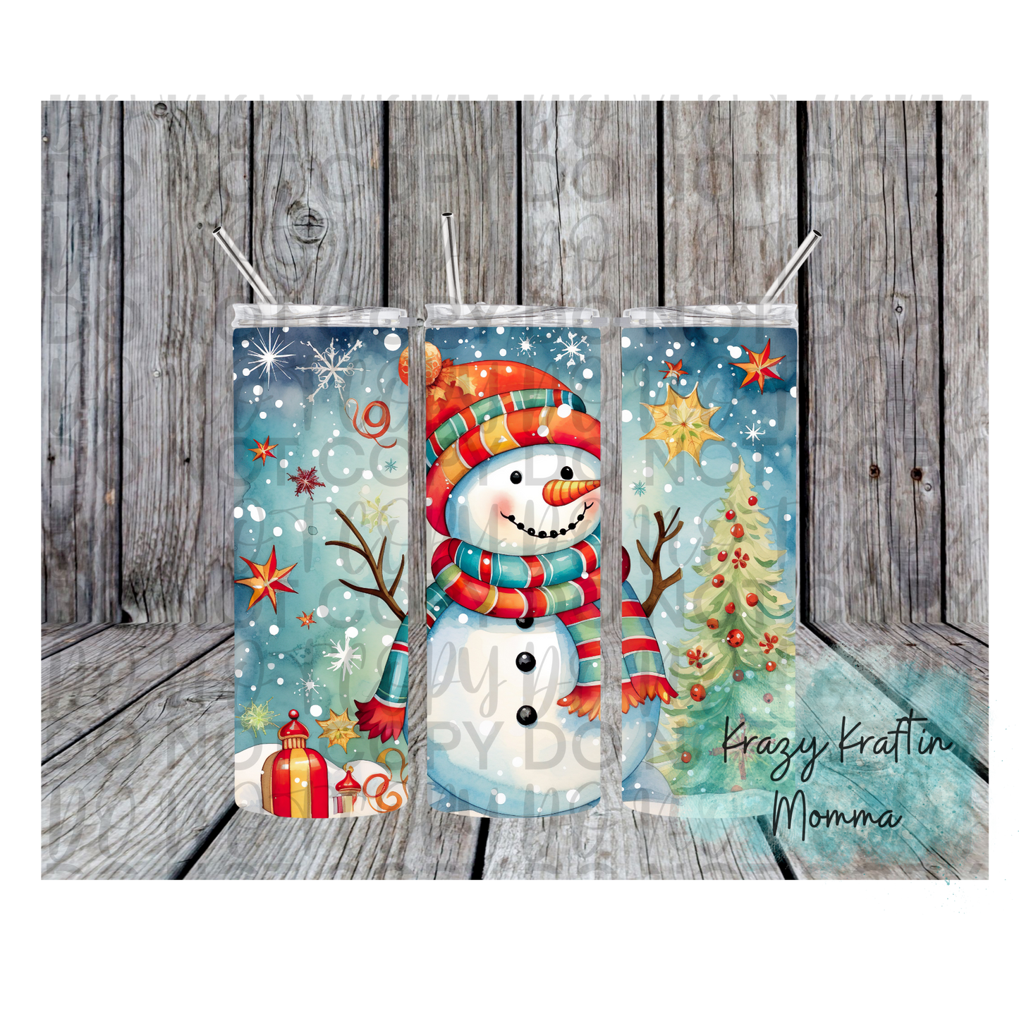 Bright Snowman Tumbler