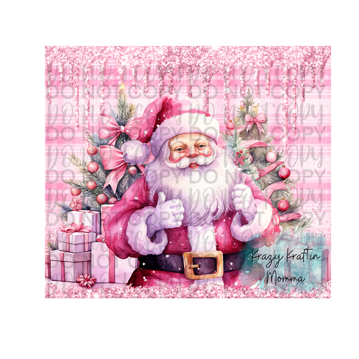 Pink Santa Tumbler