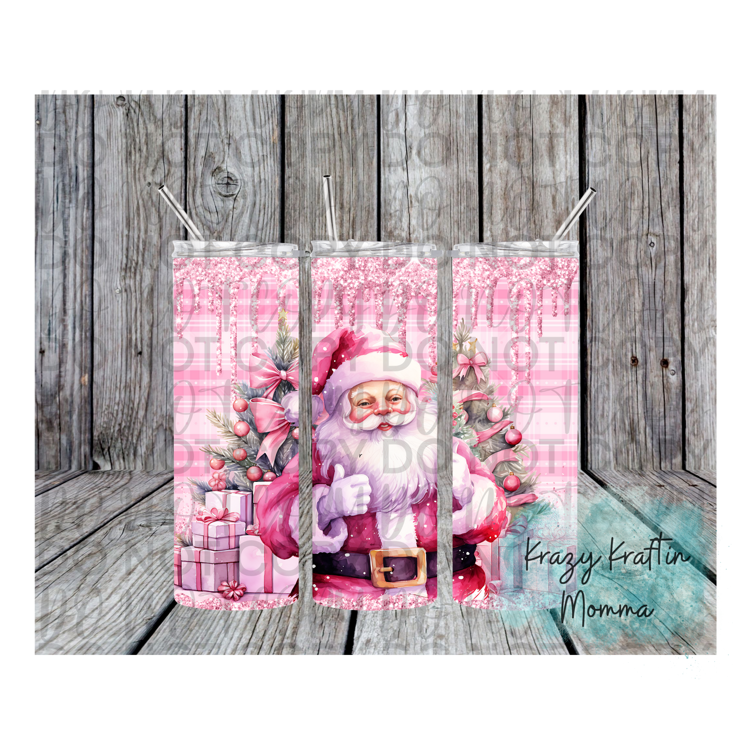 Pink Santa Tumbler