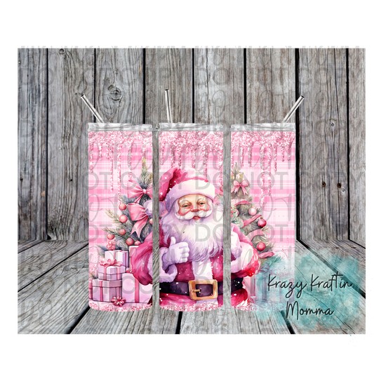 Pink Santa Tumbler