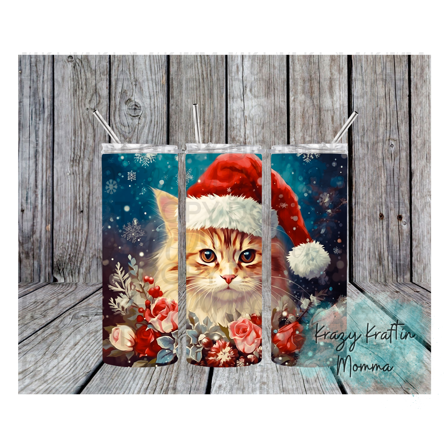 Christmas Cat Tumbler