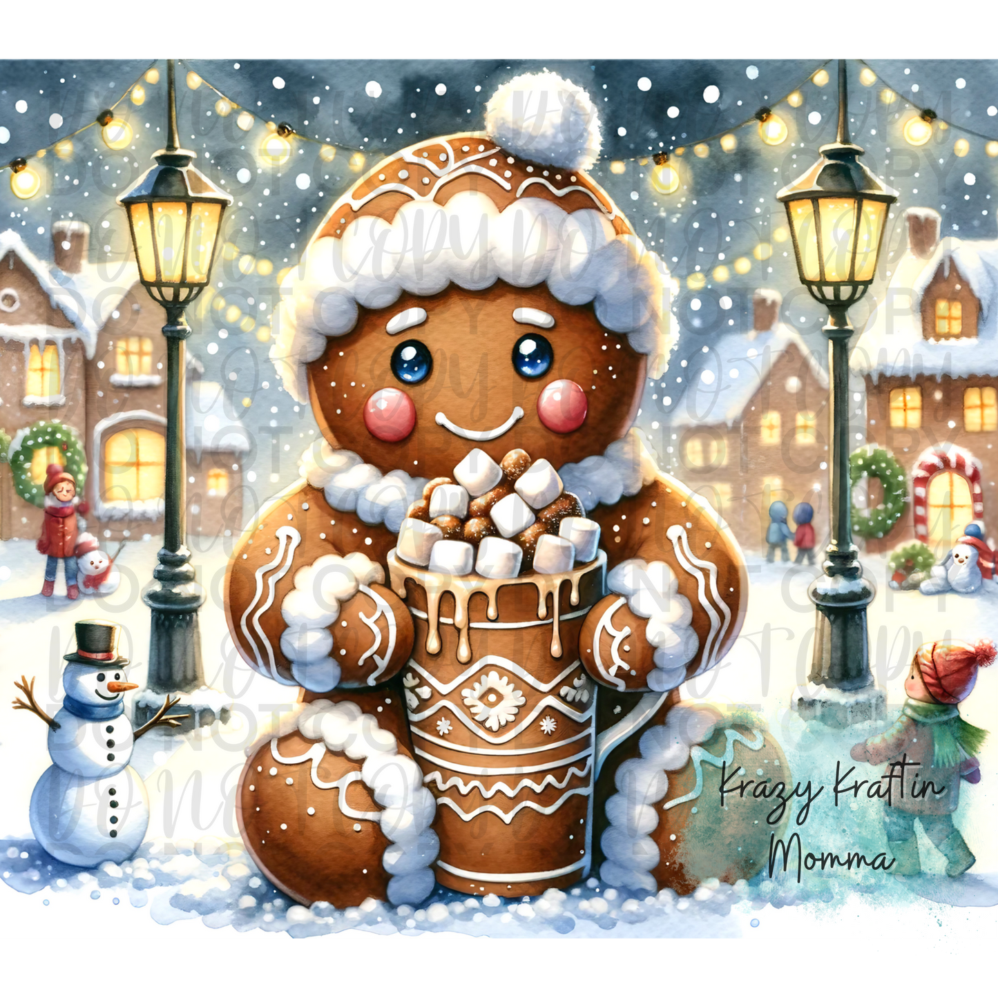 Large Gingy with Hot Cocoa Tumbler