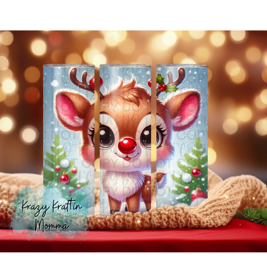 Big Eyed Reindeer Tumbler