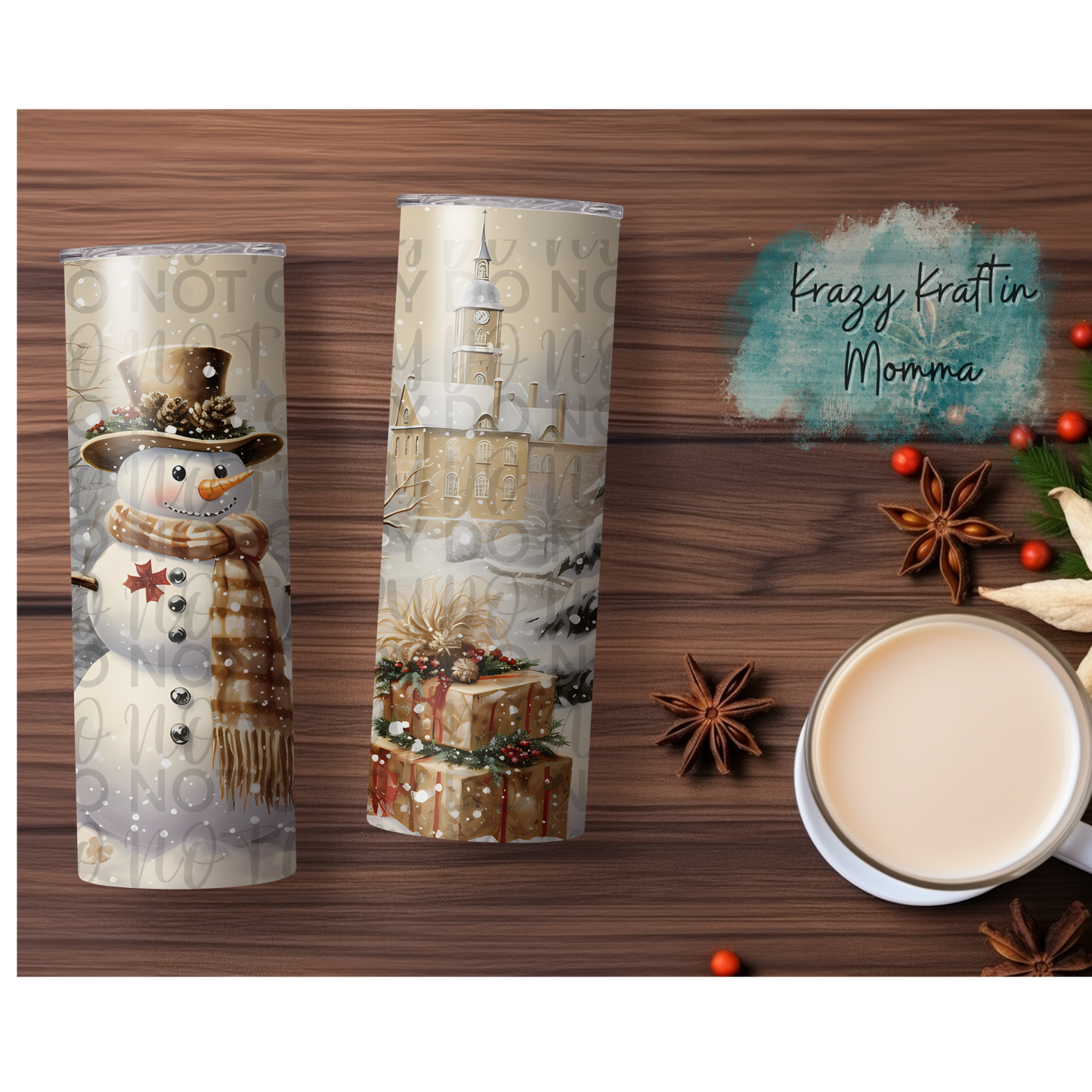 Vintage Snowman Tumbler