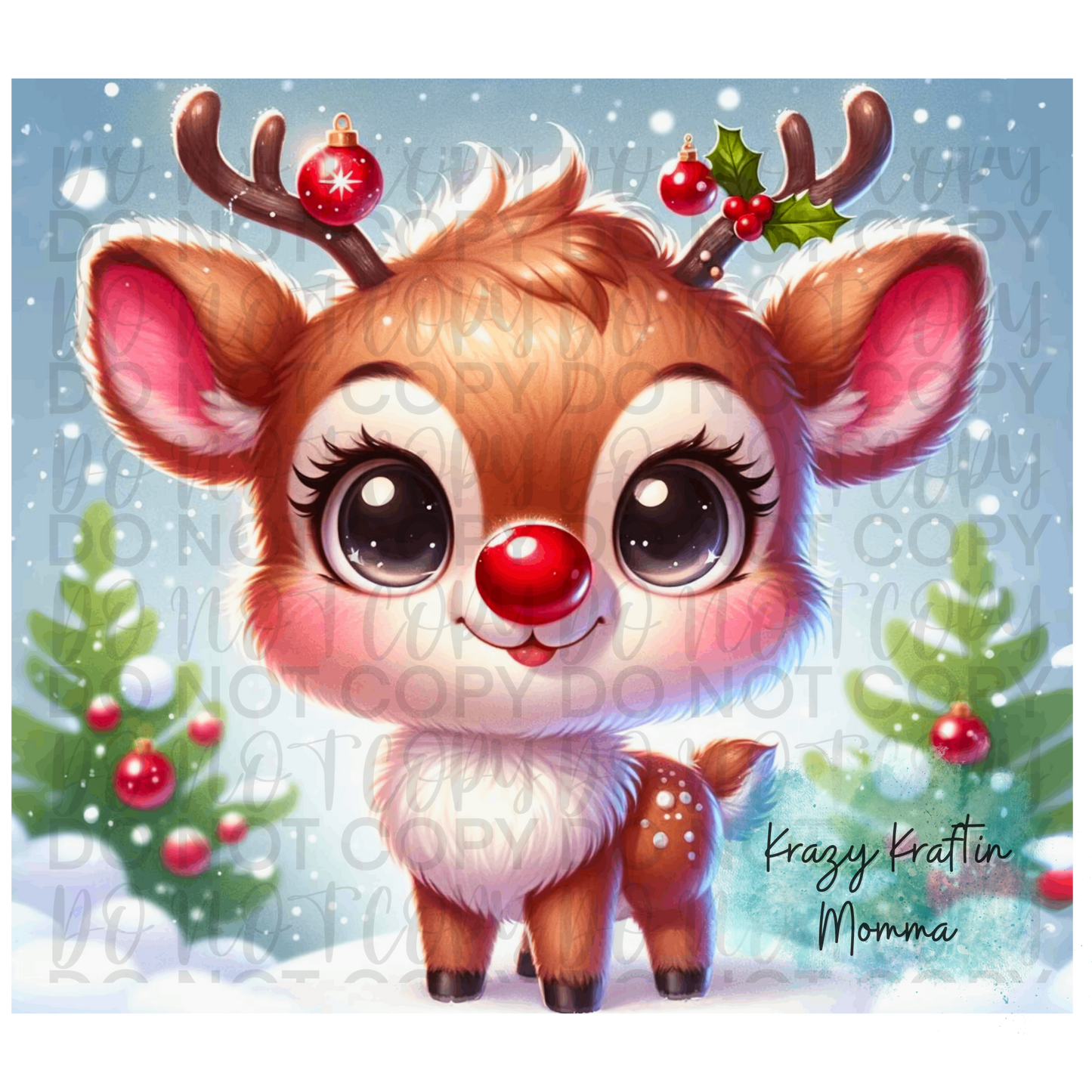 Big Eyed Reindeer Tumbler