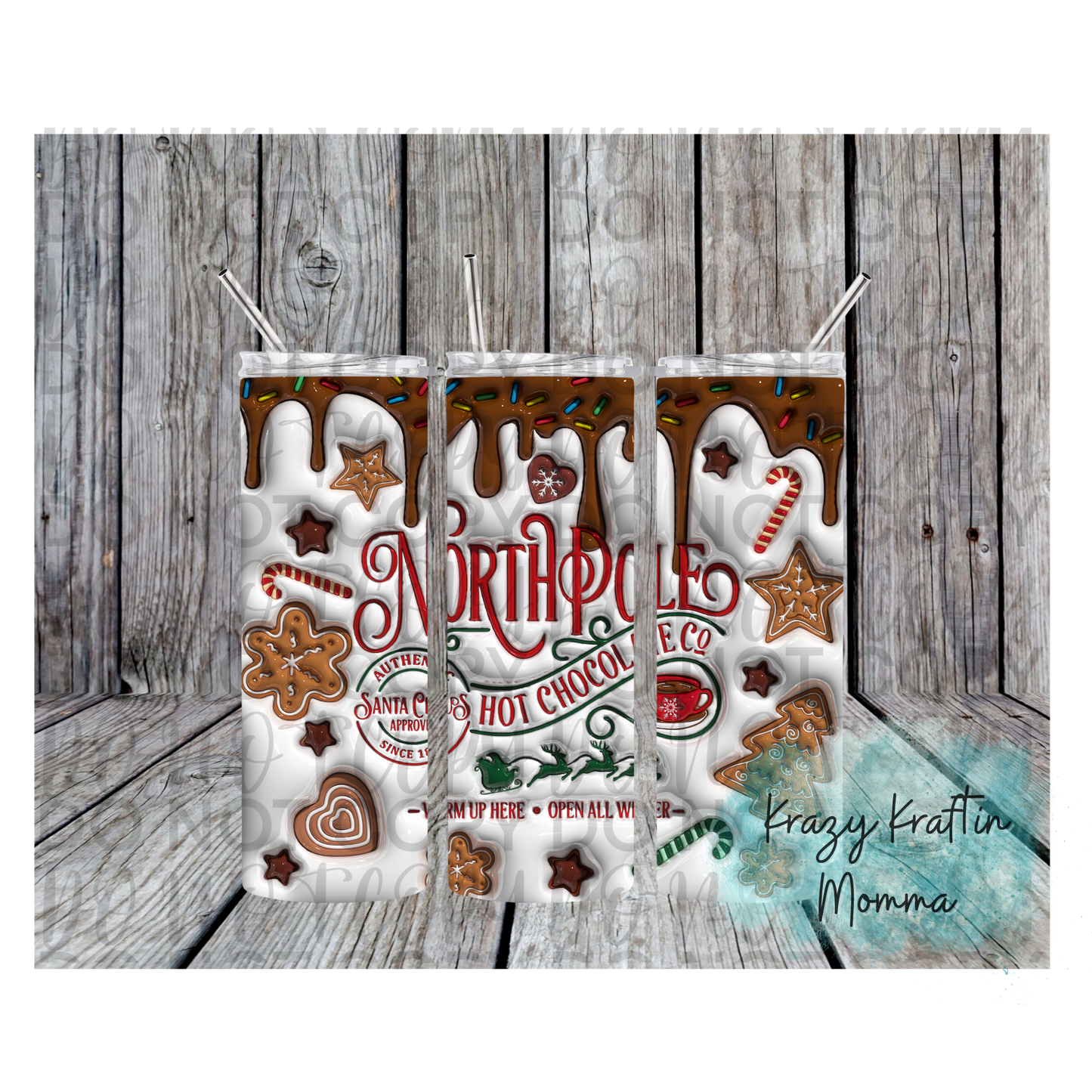 3D North Pole Hot Chocolate Tumbler