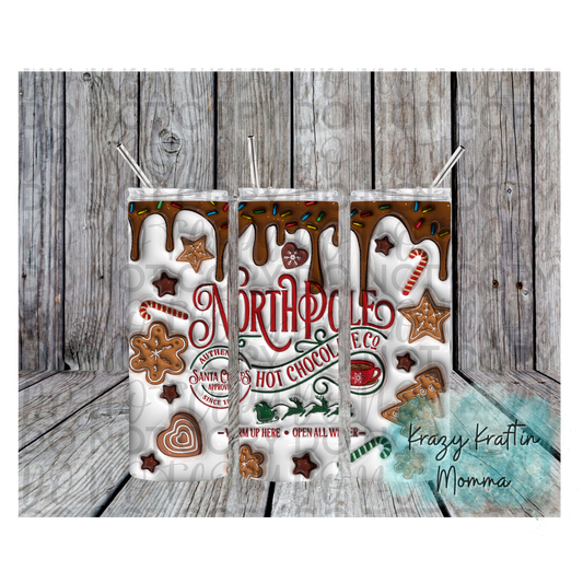 3D North Pole Hot Chocolate Tumbler