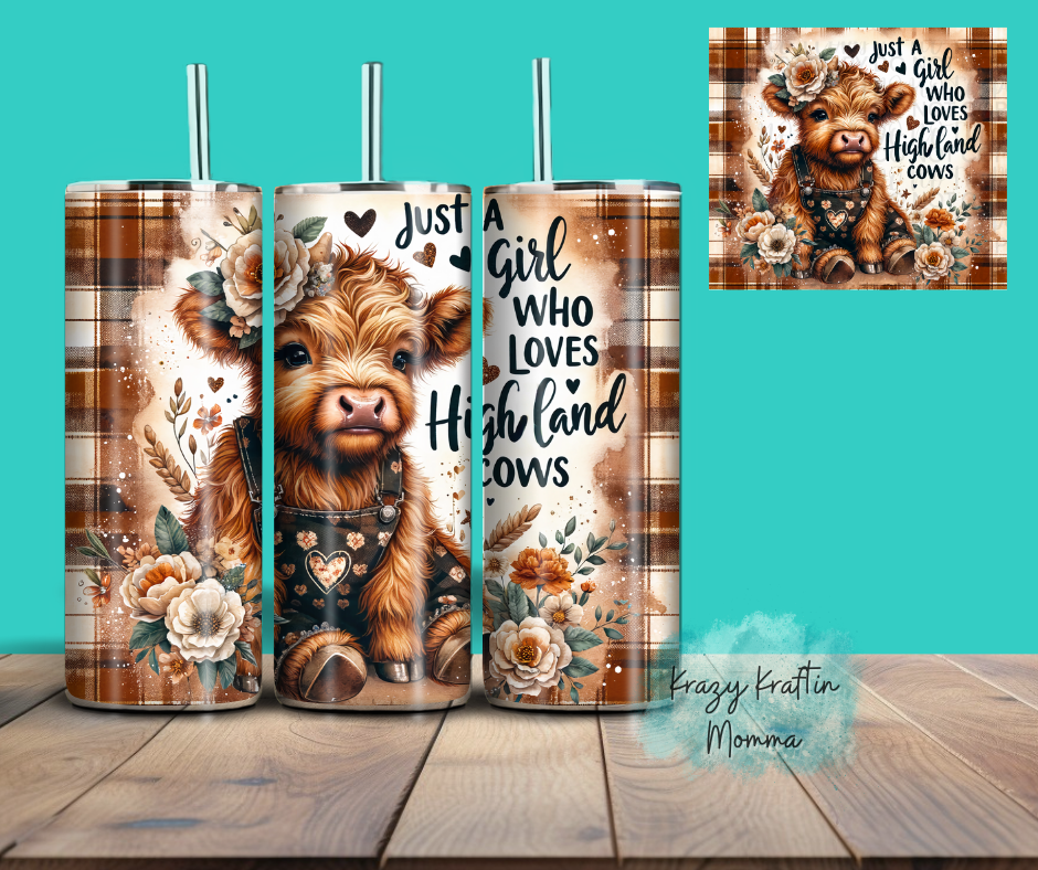 Just a Girl who Loves Highland Cows Tumbler