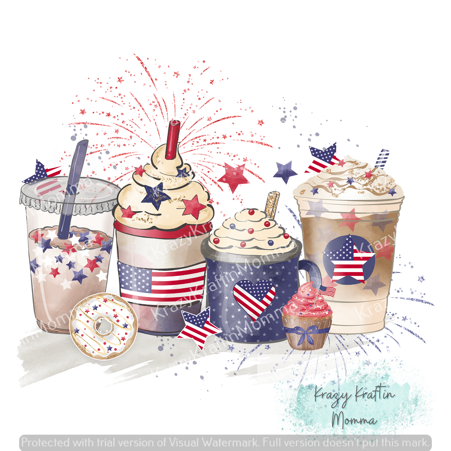 Patriotic Coffee Cups Tee