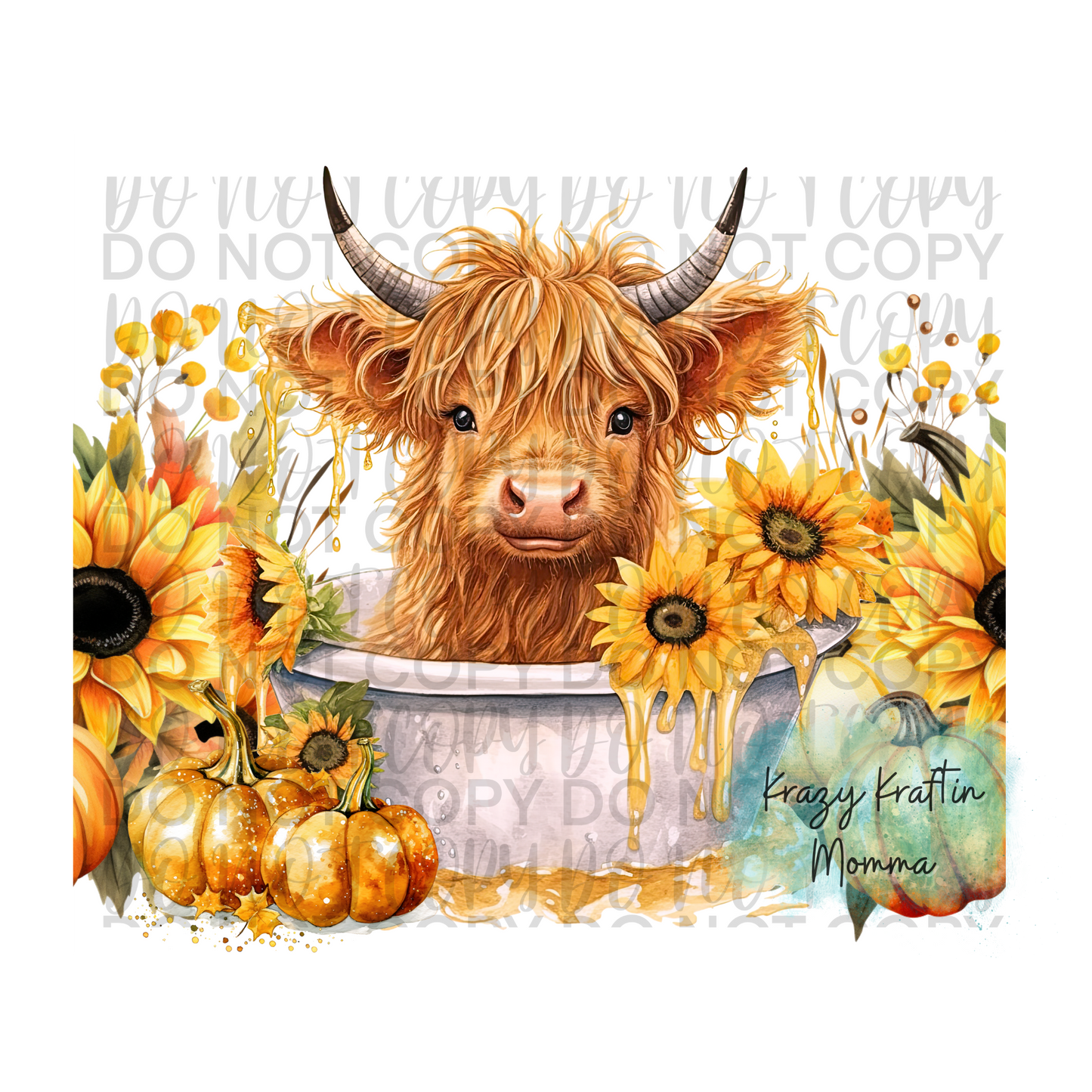 Cow in Tub with Sunflowers Tumbler