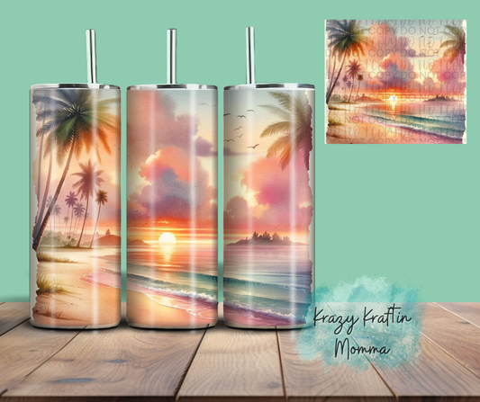 Distressed Beach Tumbler