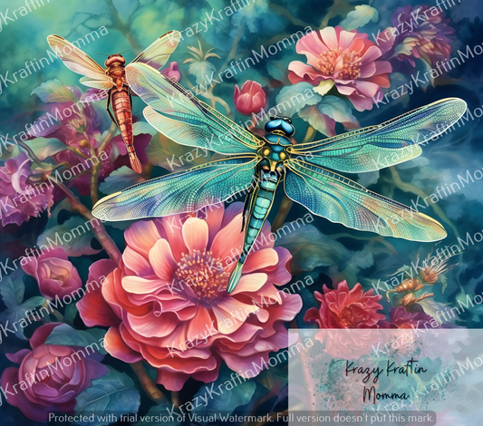 DragonFly with Flowers Tumbler