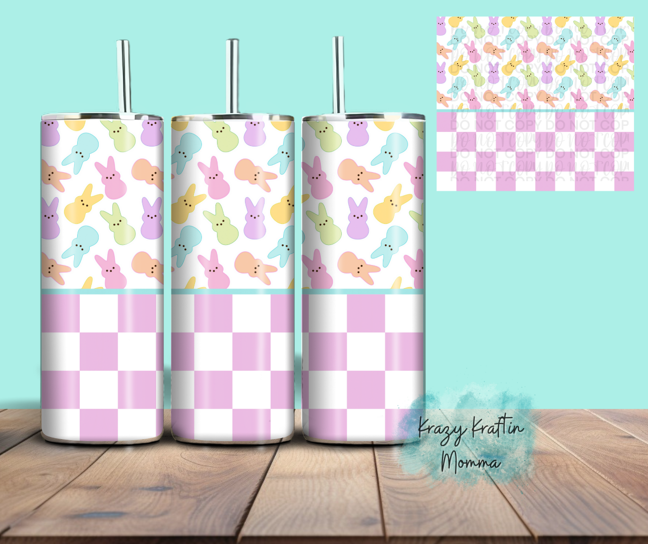 Easter Plaid Tumbler