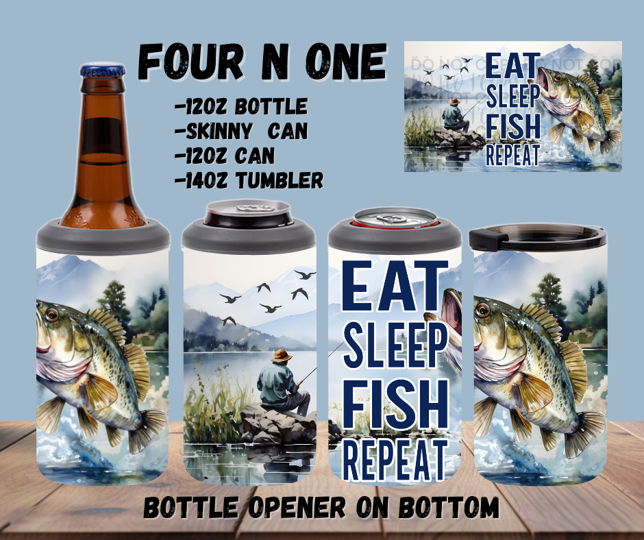 Eat Sleep Fish Repeat Tumbler