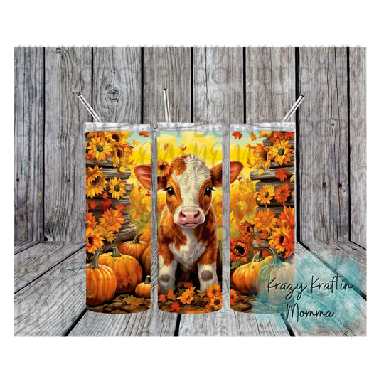 Fall Baby Cow Tumbler