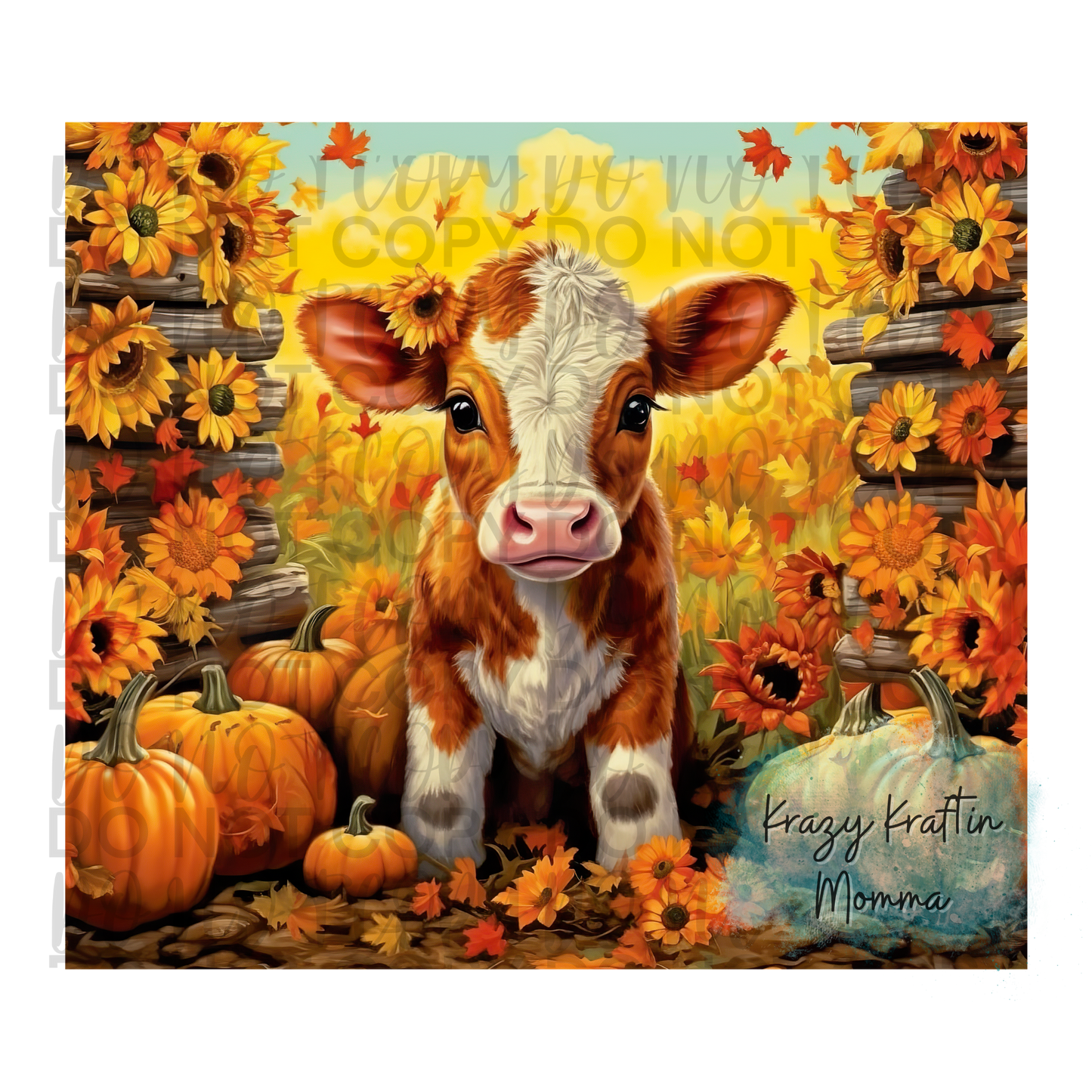 Fall Baby Cow Tumbler