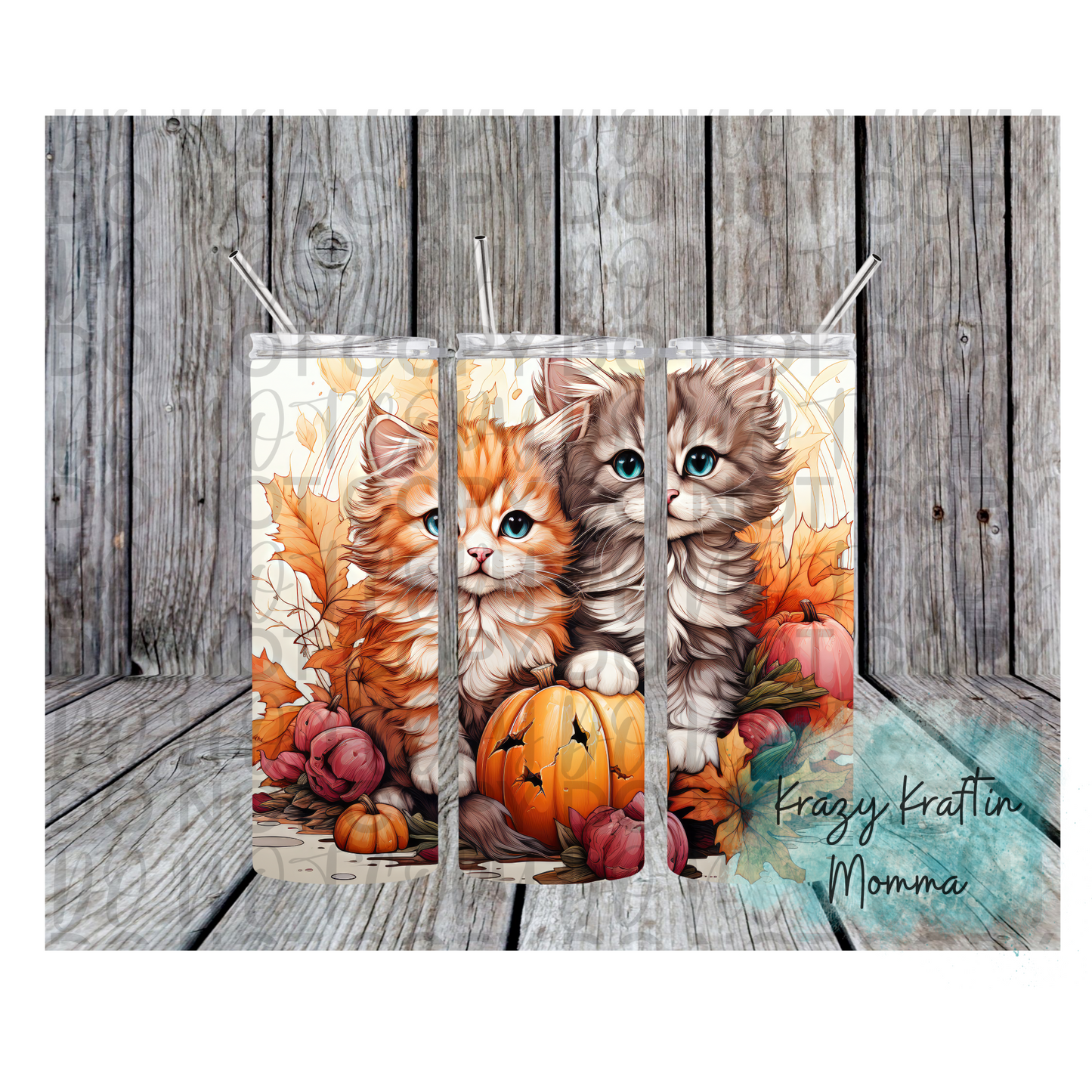 Fall Kitten Tumbler