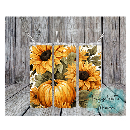 Fall Sunflower Tumbler