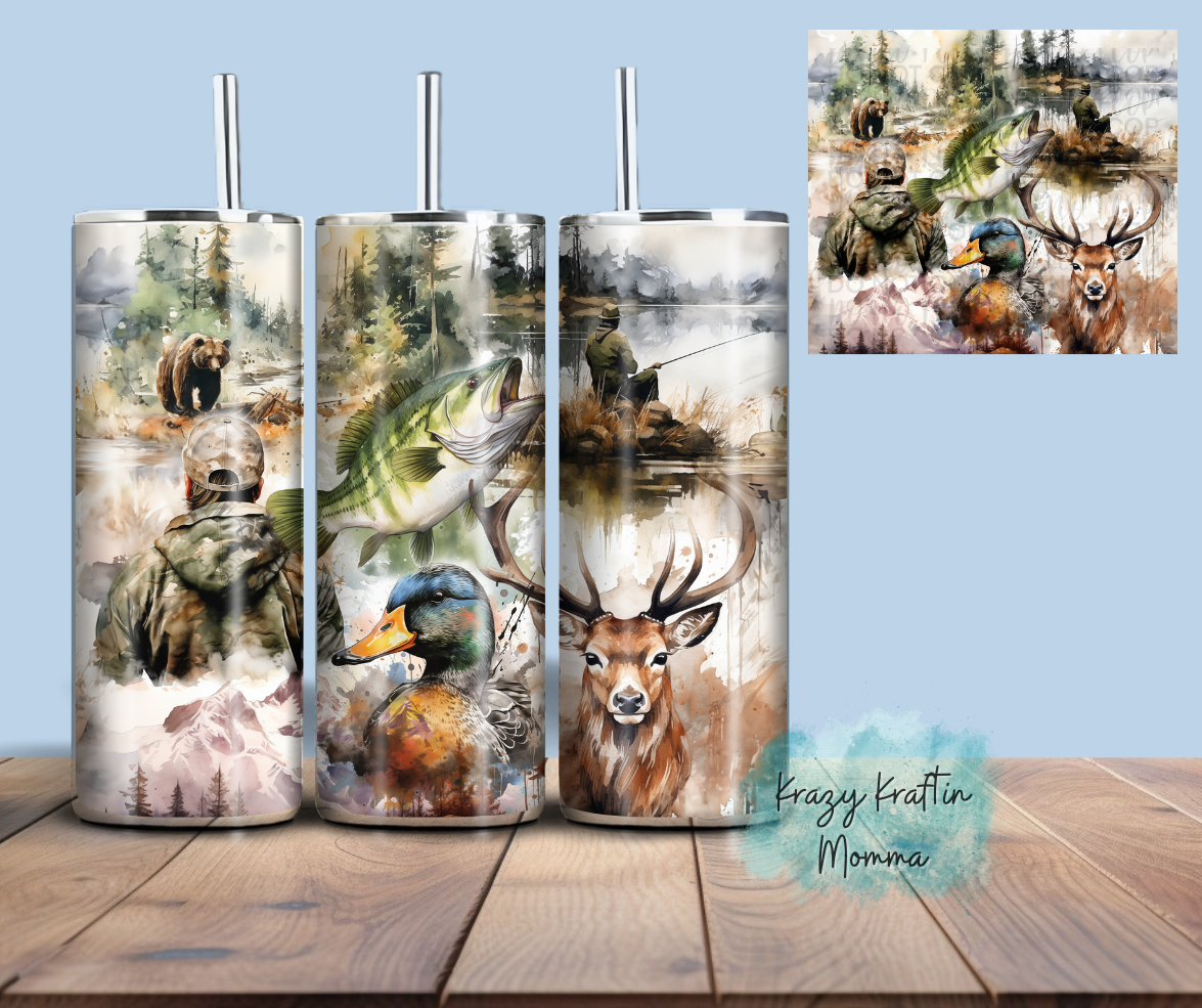 Fishing and Hunting Tumbler