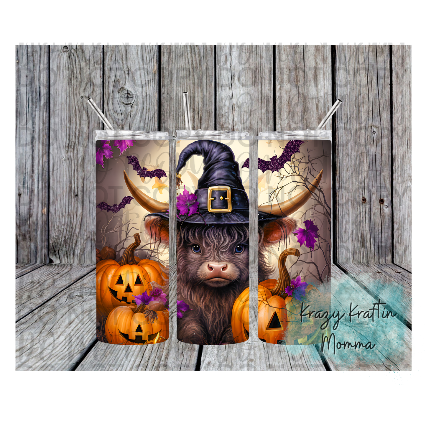 Halloween Cow Tumbler