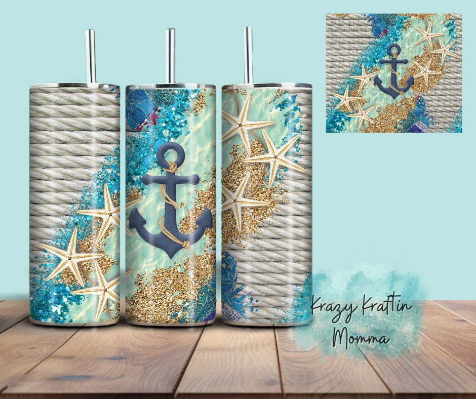 Nautical Beach Tumbler