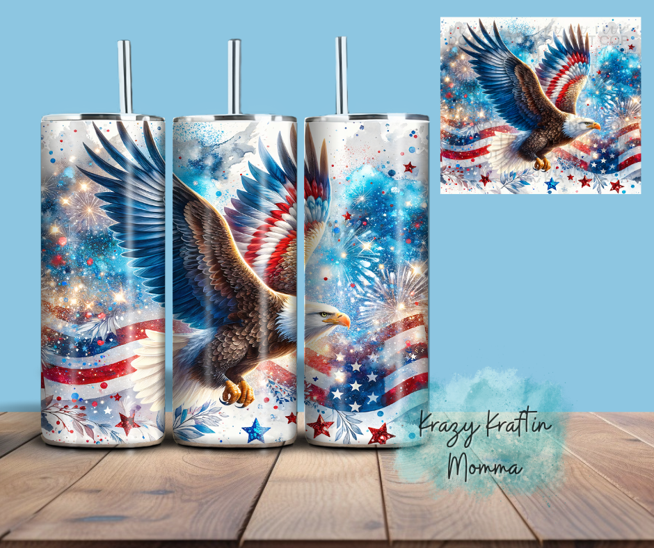 Patriotic Eagle Tumbler