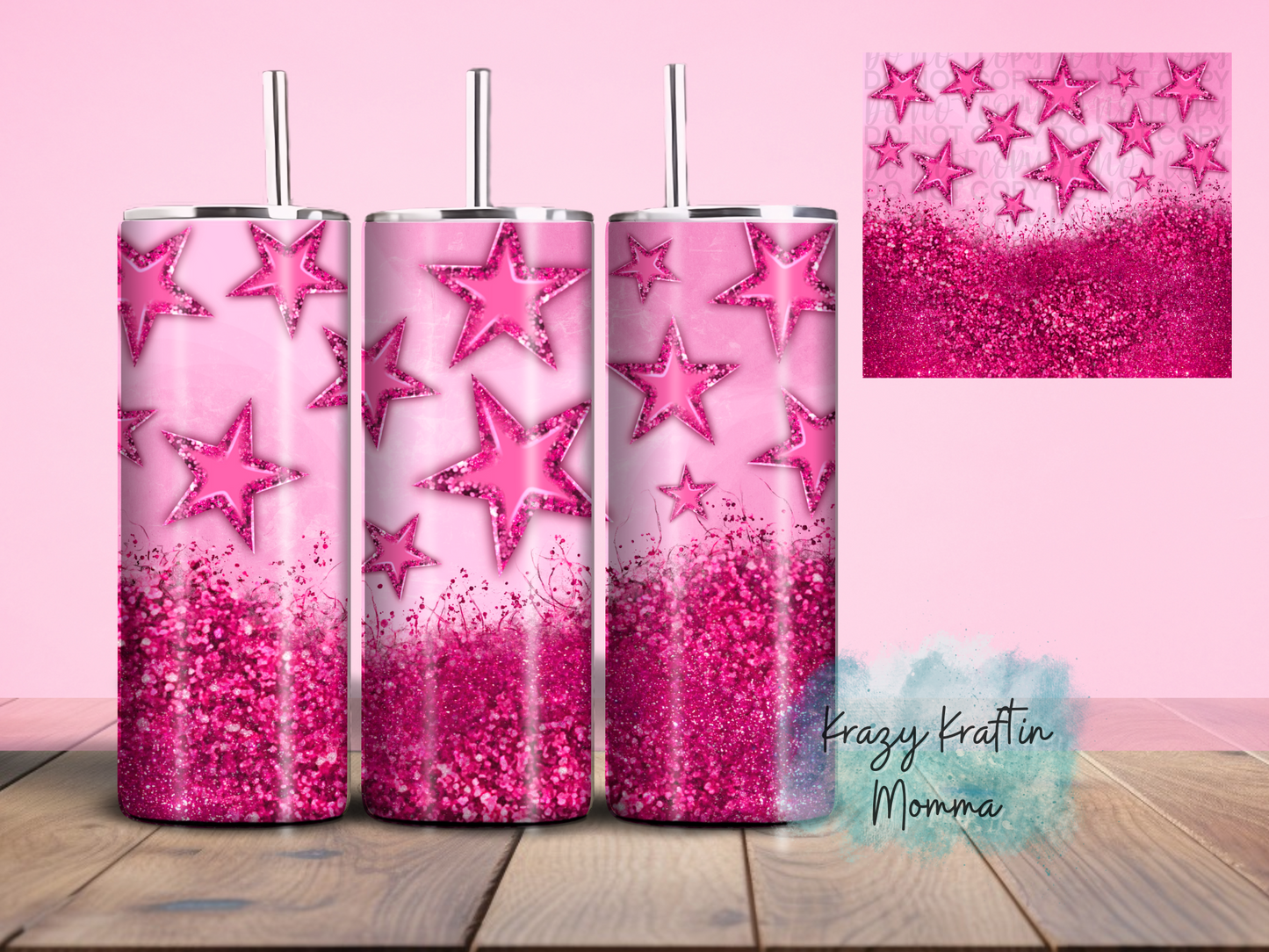 Pink Star Tumbler