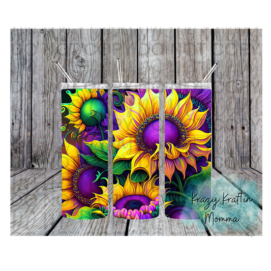 Purple Sunflowers Tumbler