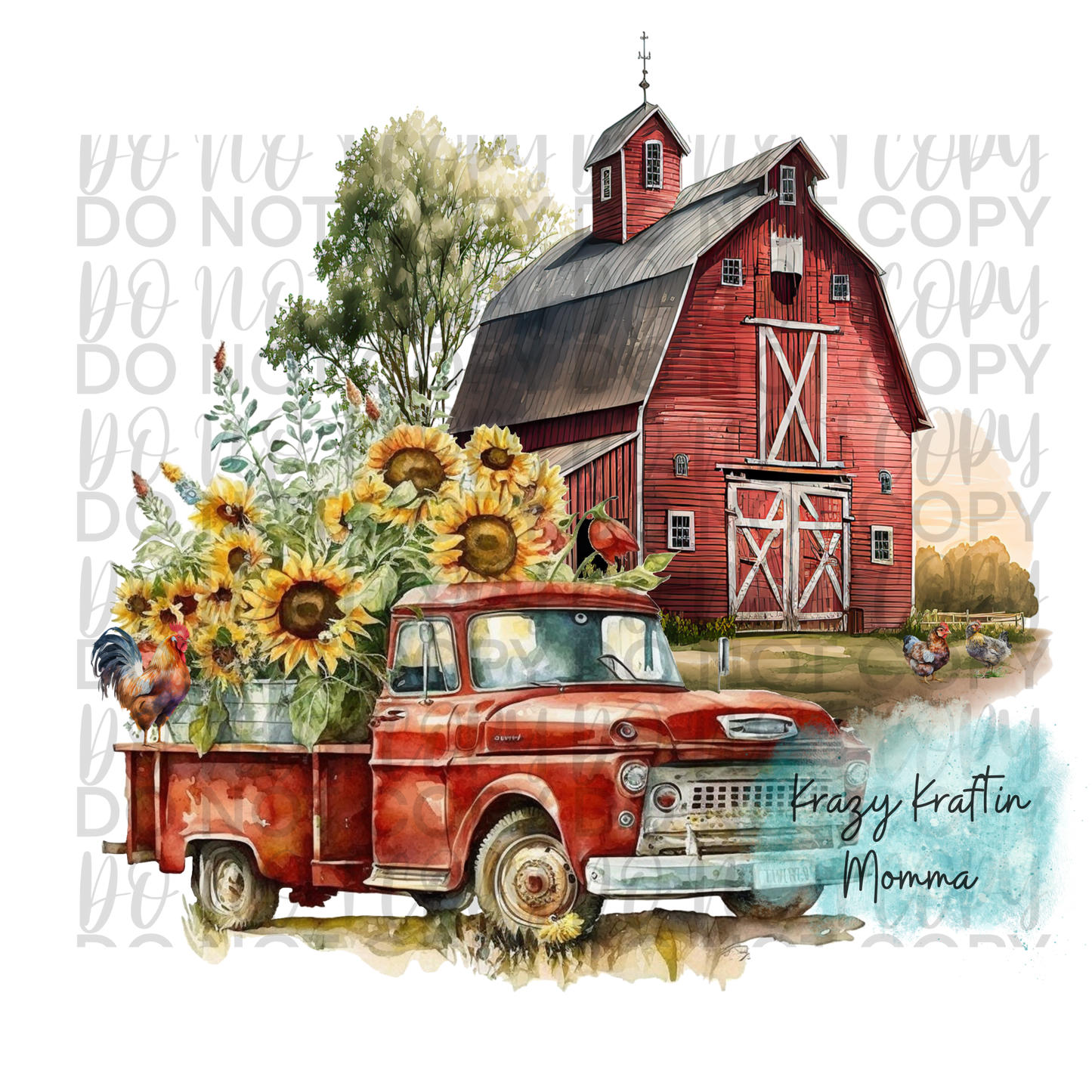 Red Truck with Sunflowers Tumbler