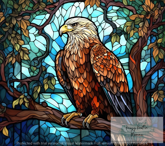 Stainglass Eagle Tumbler