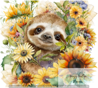 Sunflower Sloth Tumbler