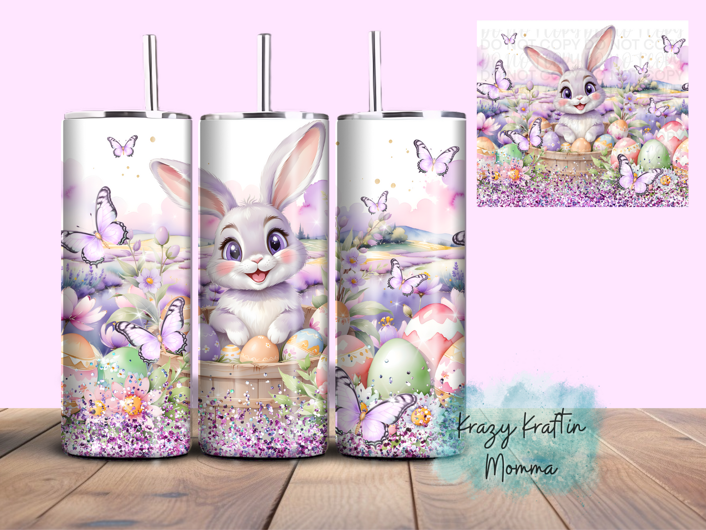 Spring Easter Bunny Tumbler