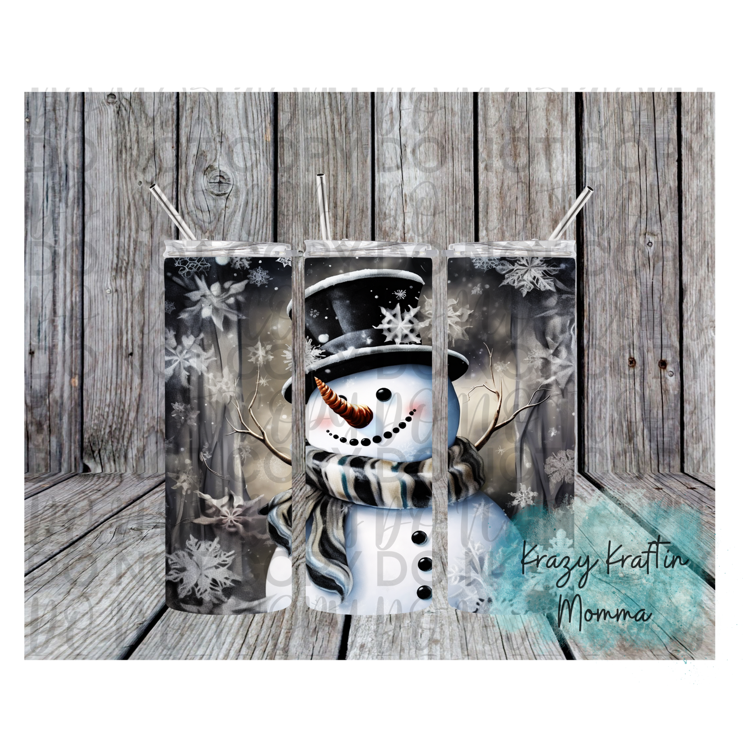 Top Hat Snowman Tumbler