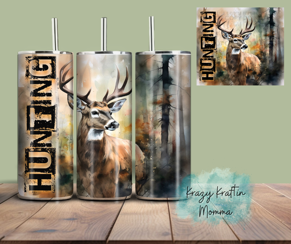 Watercolor Hunting Tumbler