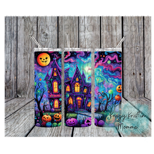 Whimsical Haunted House Tumbler