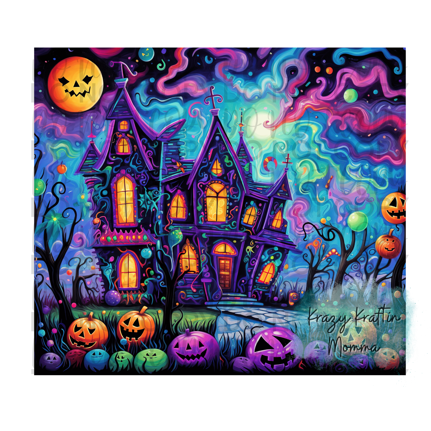 Whimsical Haunted House Tumbler