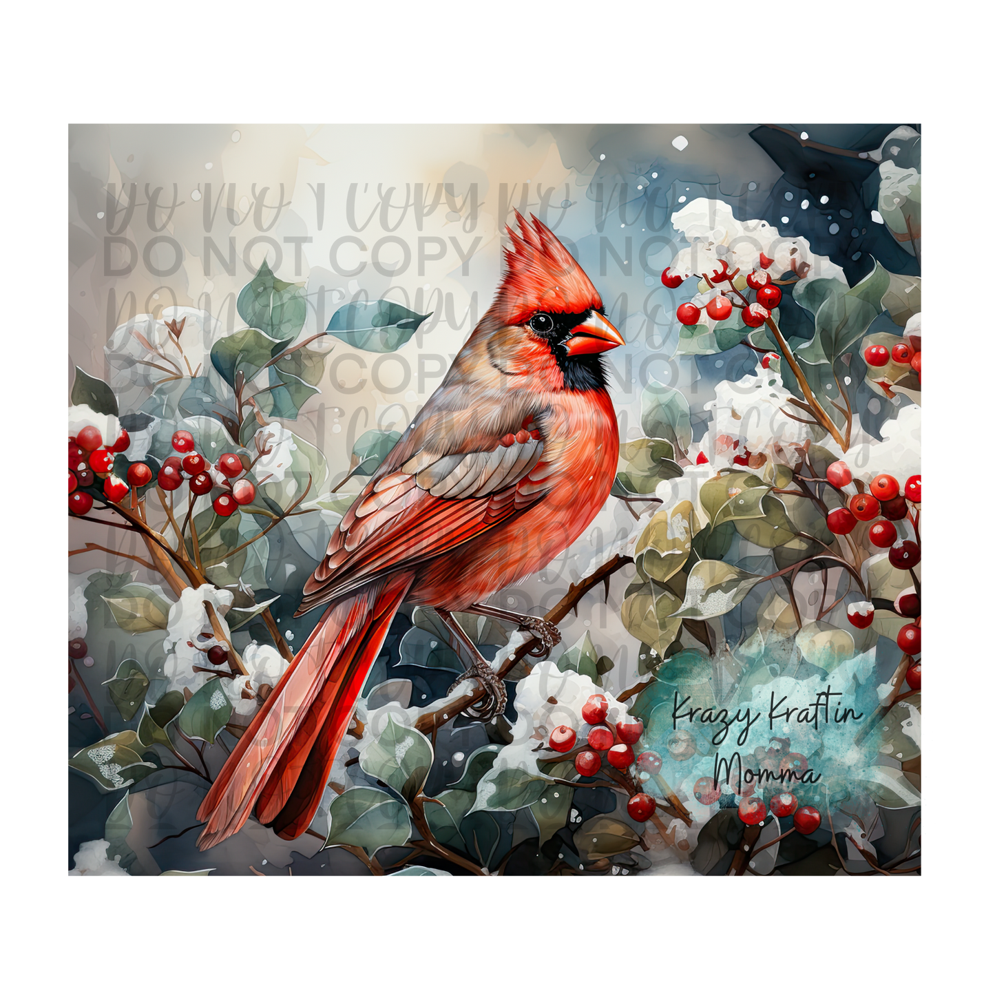 Winter Cardinal Tumbler