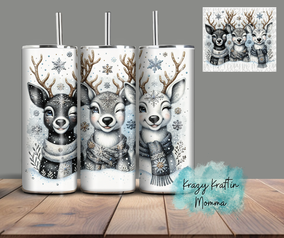 Winter Reindeer Tumbler