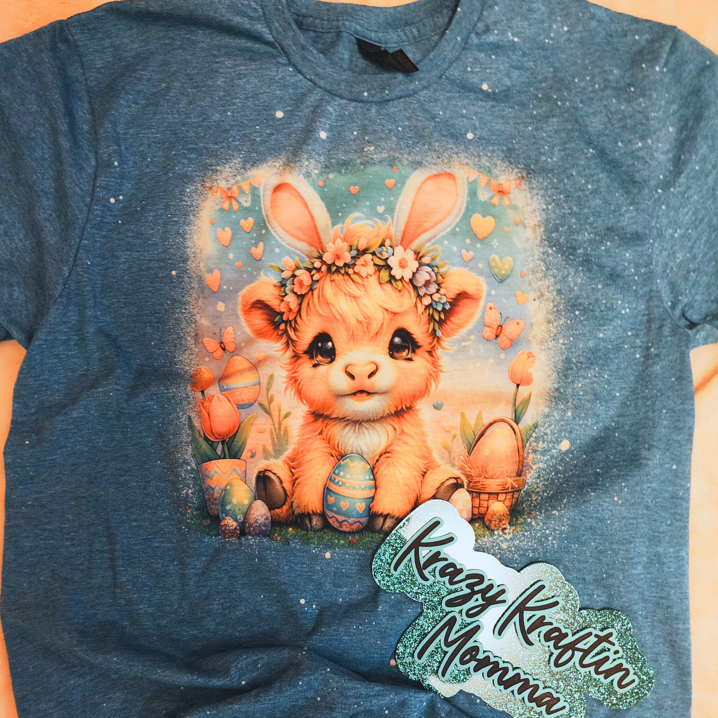 Easter Highland Cow Tee