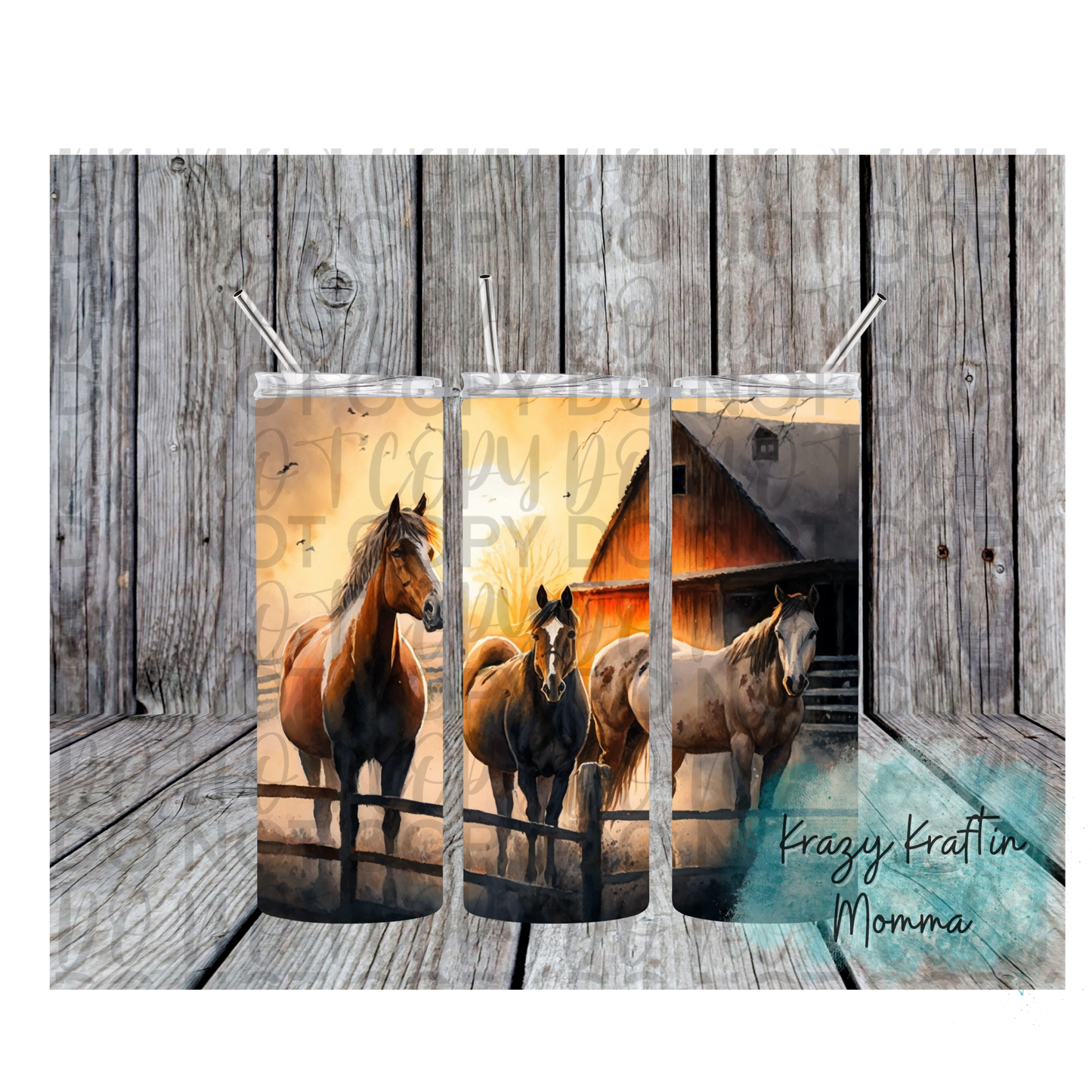 Horse and Stable Tumbler