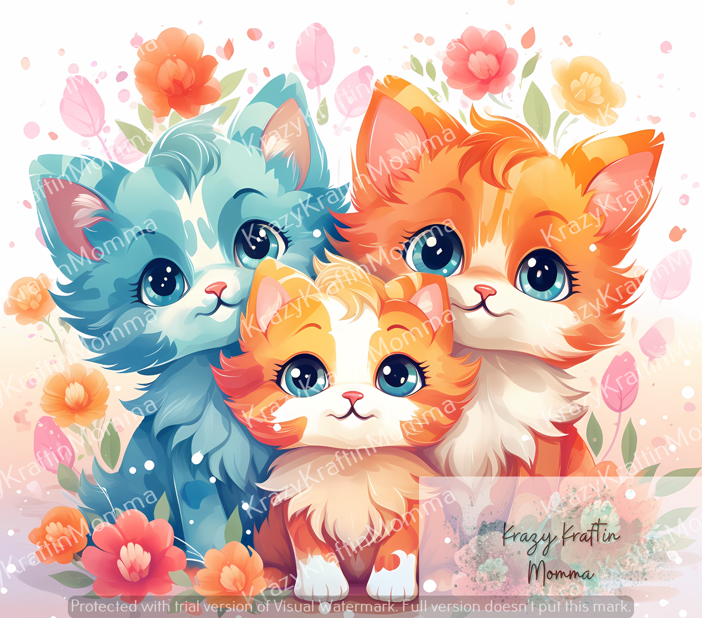 Kittens Watercolor Tumbler