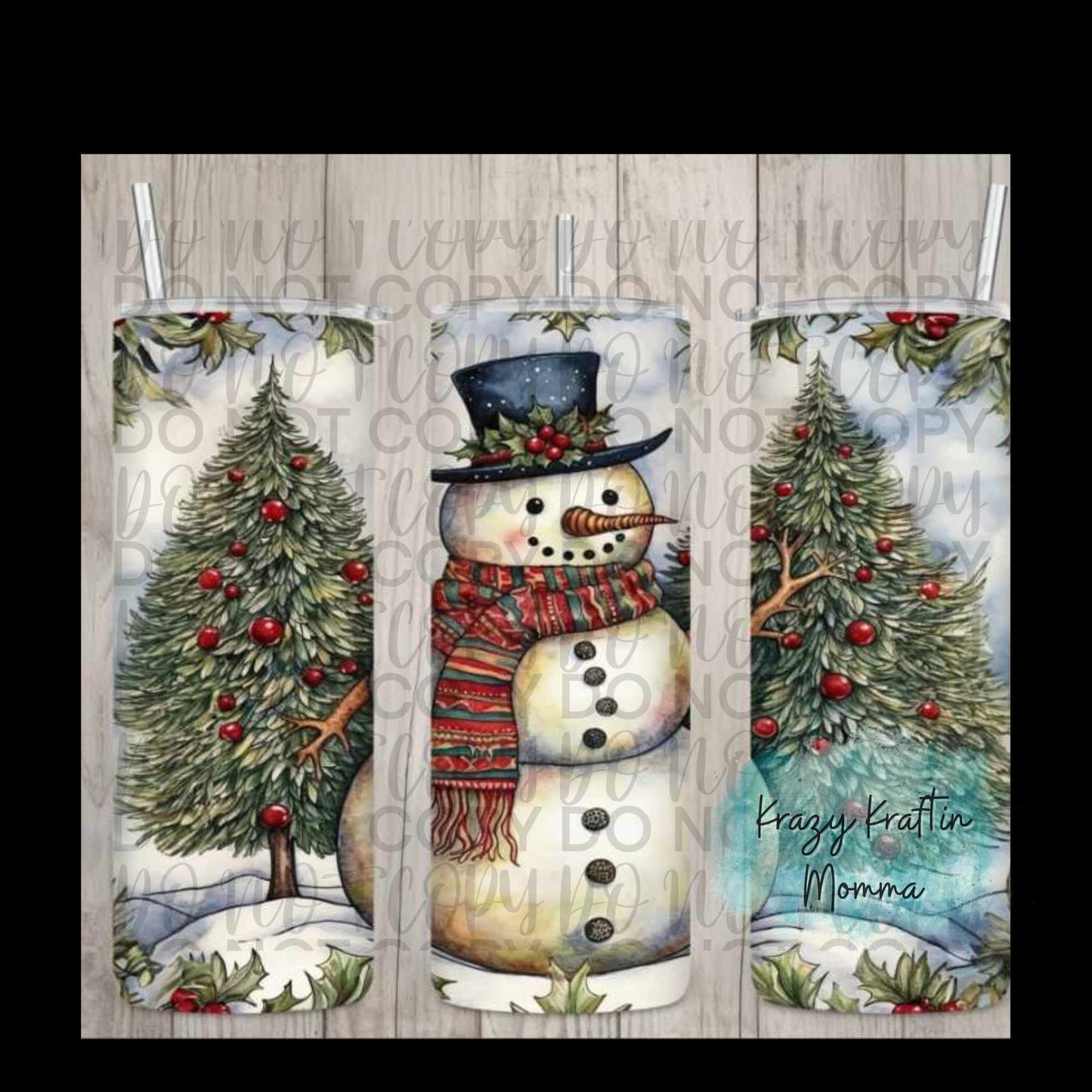 Vintage Snowman Tumbler