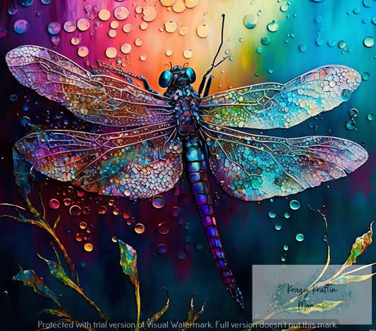 Alcohol Ink Dragonfly Tumbler