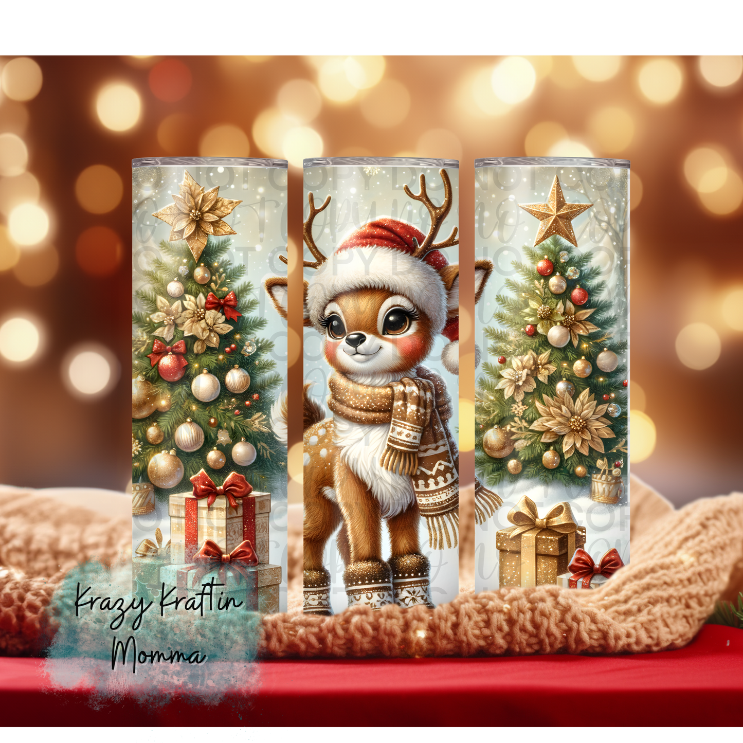 Christmas Deer Tumbler