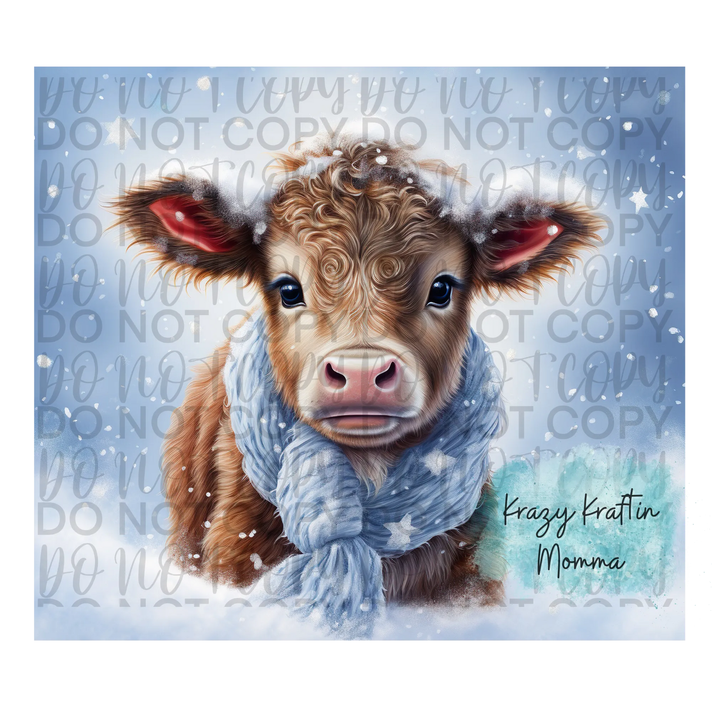 Snowflake Cow Tumbler