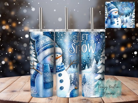 Snowman Let it Snow Tumbler