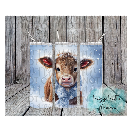 Snowflake Cow Tumbler