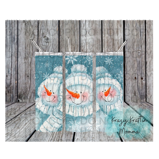 Three Snowmen Tumbler